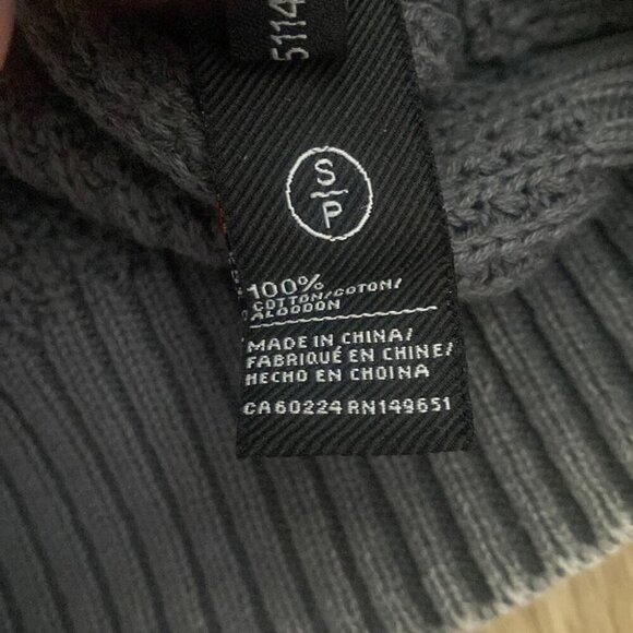 Hudson Men’s Knit Sweater Small Textured Waffle Weave Pullover Neutral Gray - Picture 11 of 12